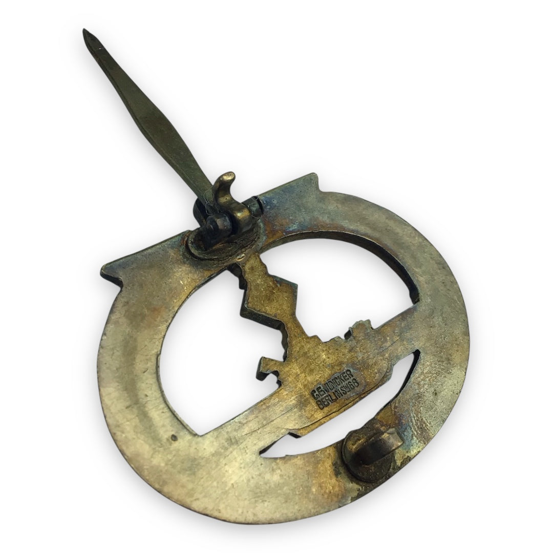 German WW2 Kriegsmarine U-Boat War Badge by G.E. Juncker - Marked