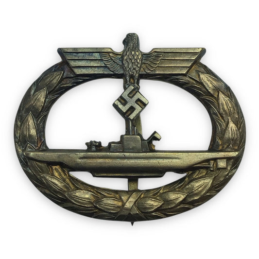 German WW2 Kriegsmarine U-Boat War Badge by G.E. Juncker - Marked