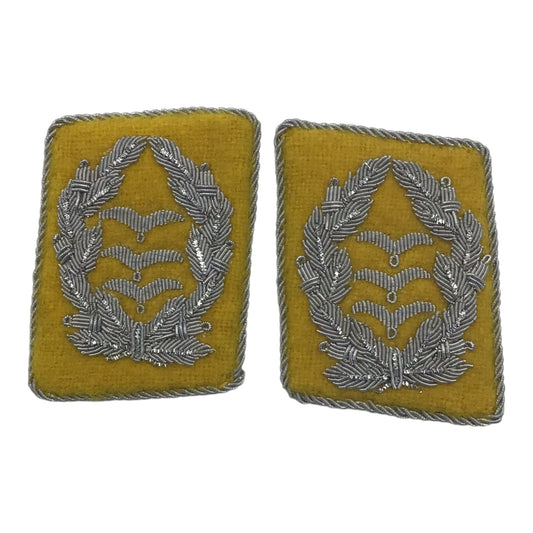 German WW2 Luftwaffe Fleiger Oberst (Colonel) Bullion Collar Tab Pair