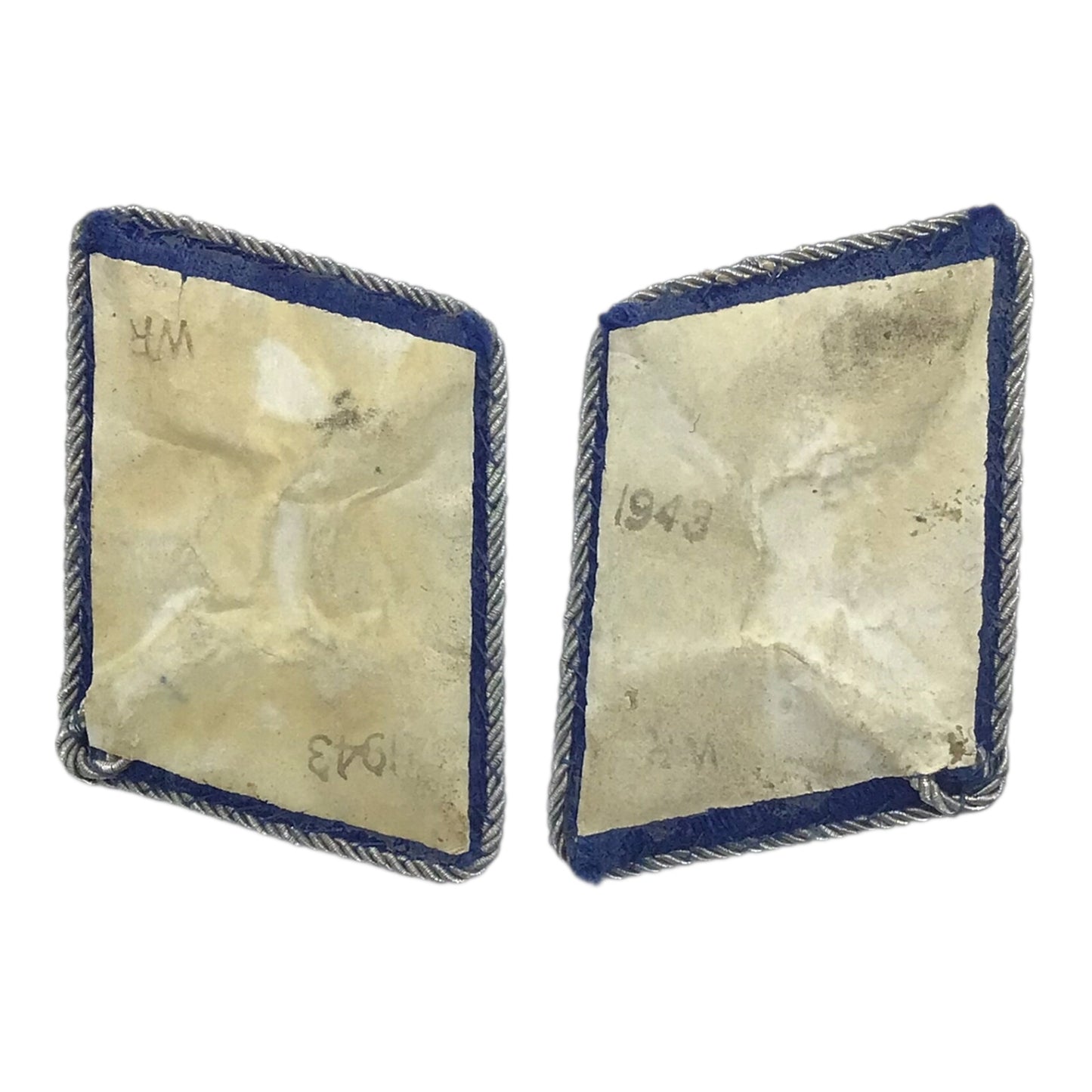 German WW2 Luftwaffe Medical Oberleutnant (1st Lieutenant) Bullion Collar Tab Pair