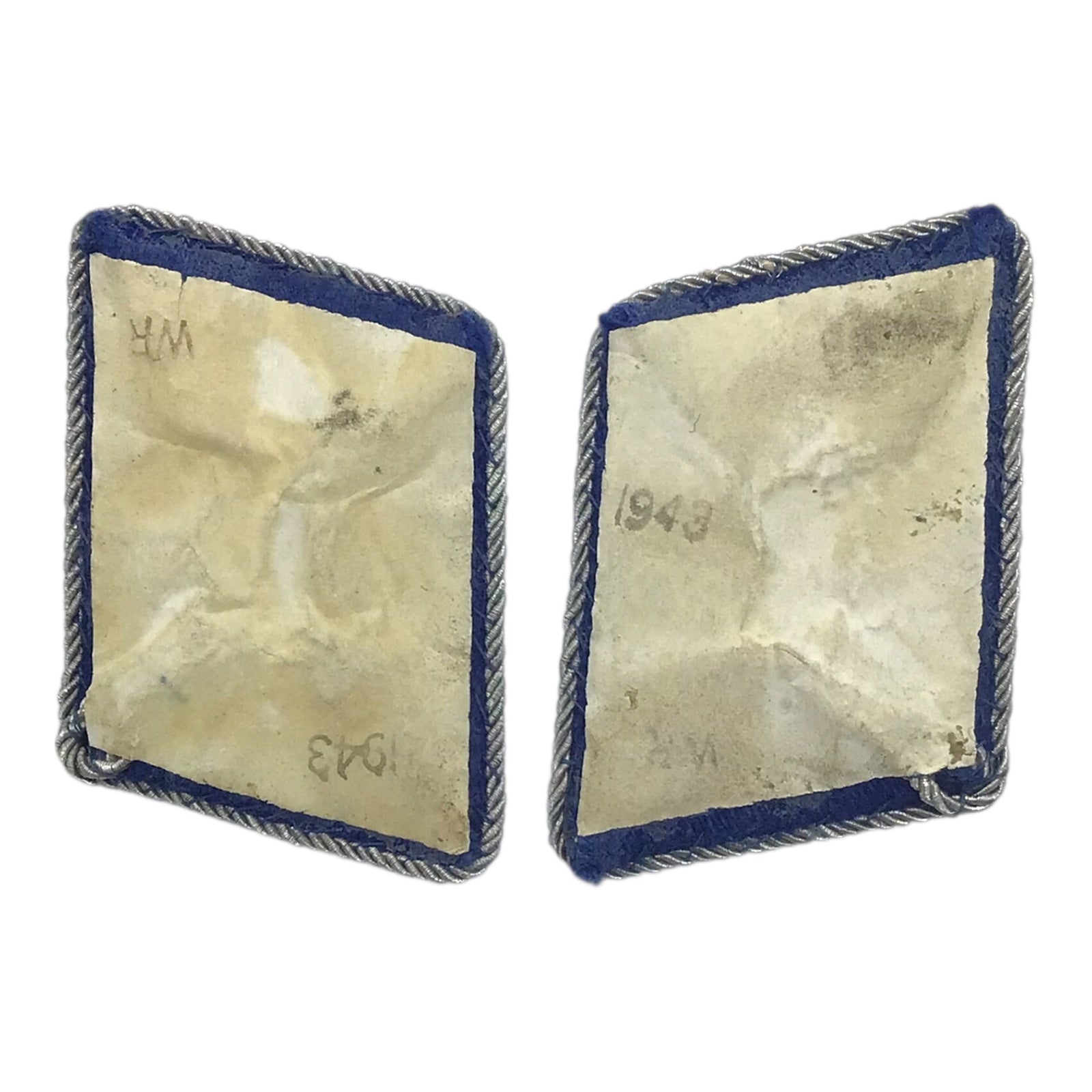 German WW2 Luftwaffe Medical Oberleutnant (1st Lieutenant) Bullion Collar Tab Pair