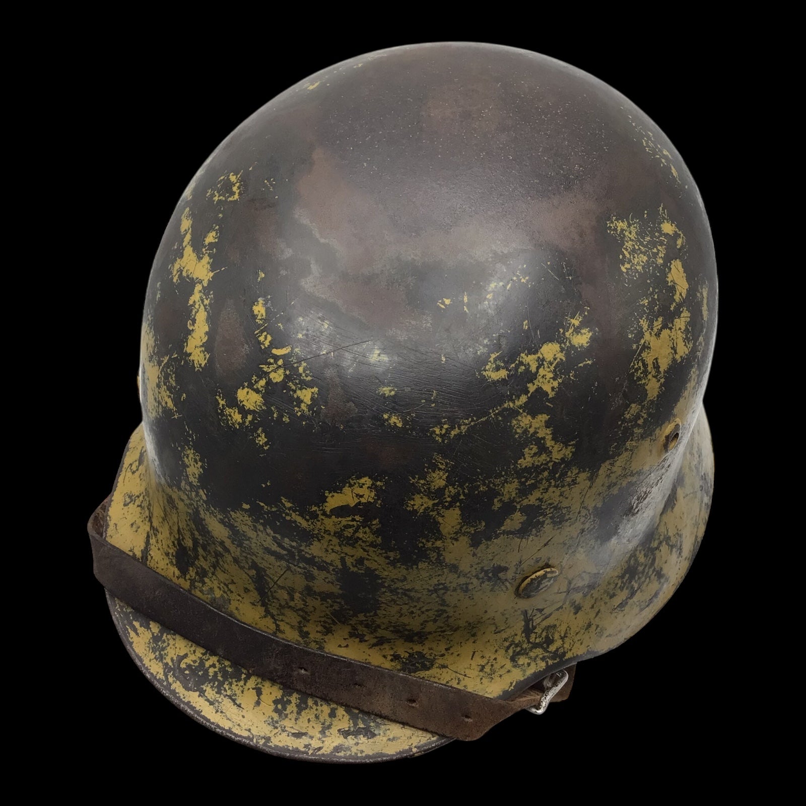 German WW2 M40 Heer Tropical Camouflage Combat Helmet - ET64 - DAK Style Camouflage