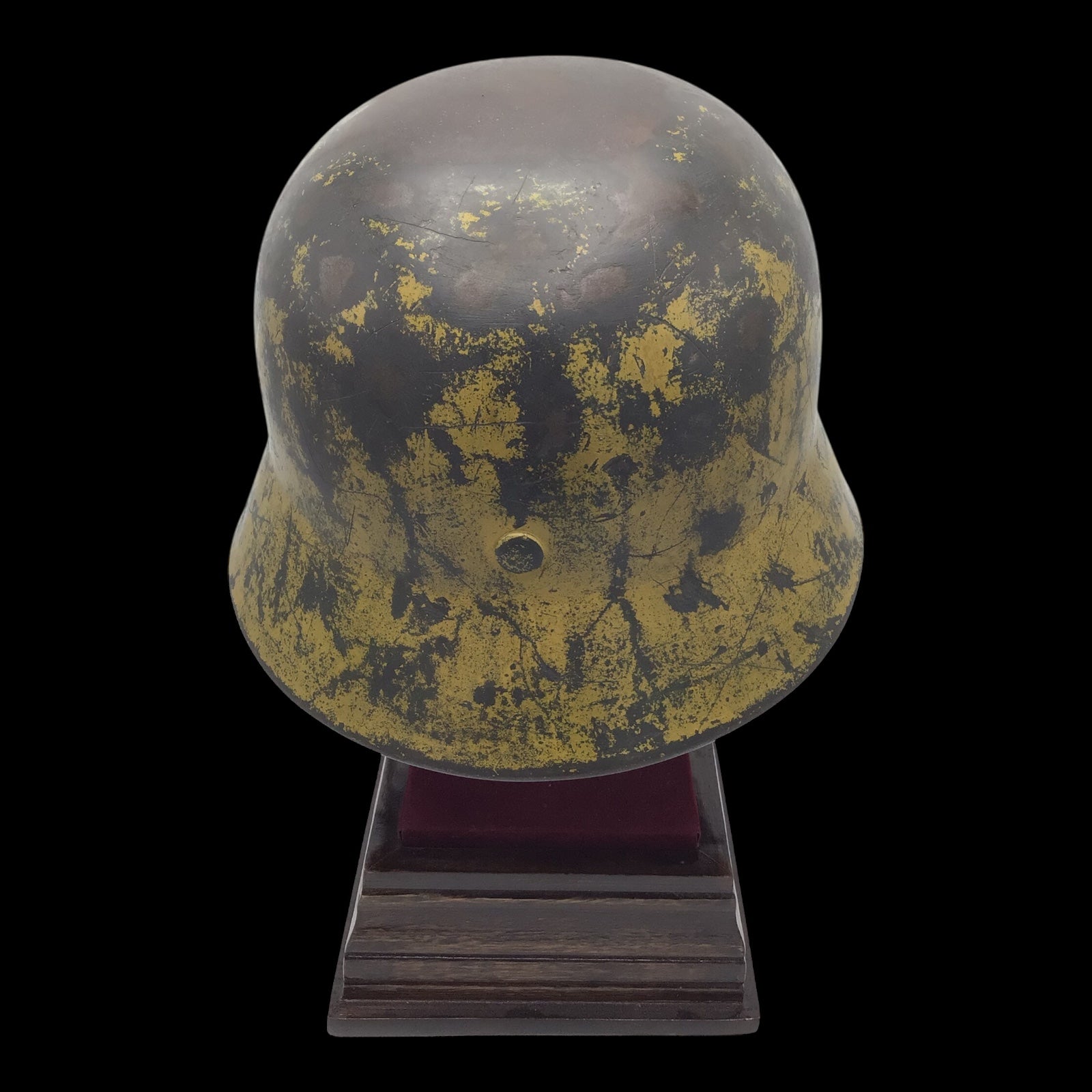 German WW2 M40 Heer Tropical Camouflage Combat Helmet - ET64 - DAK Style Camouflage