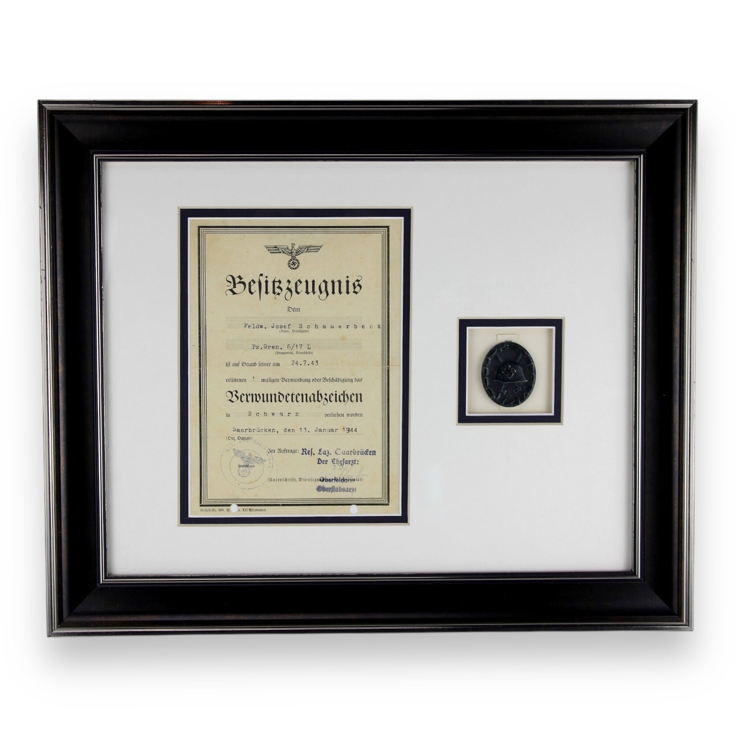 German WW2 Medal & Award Set - (Luftwaffe & Panzer Grenadier Service)