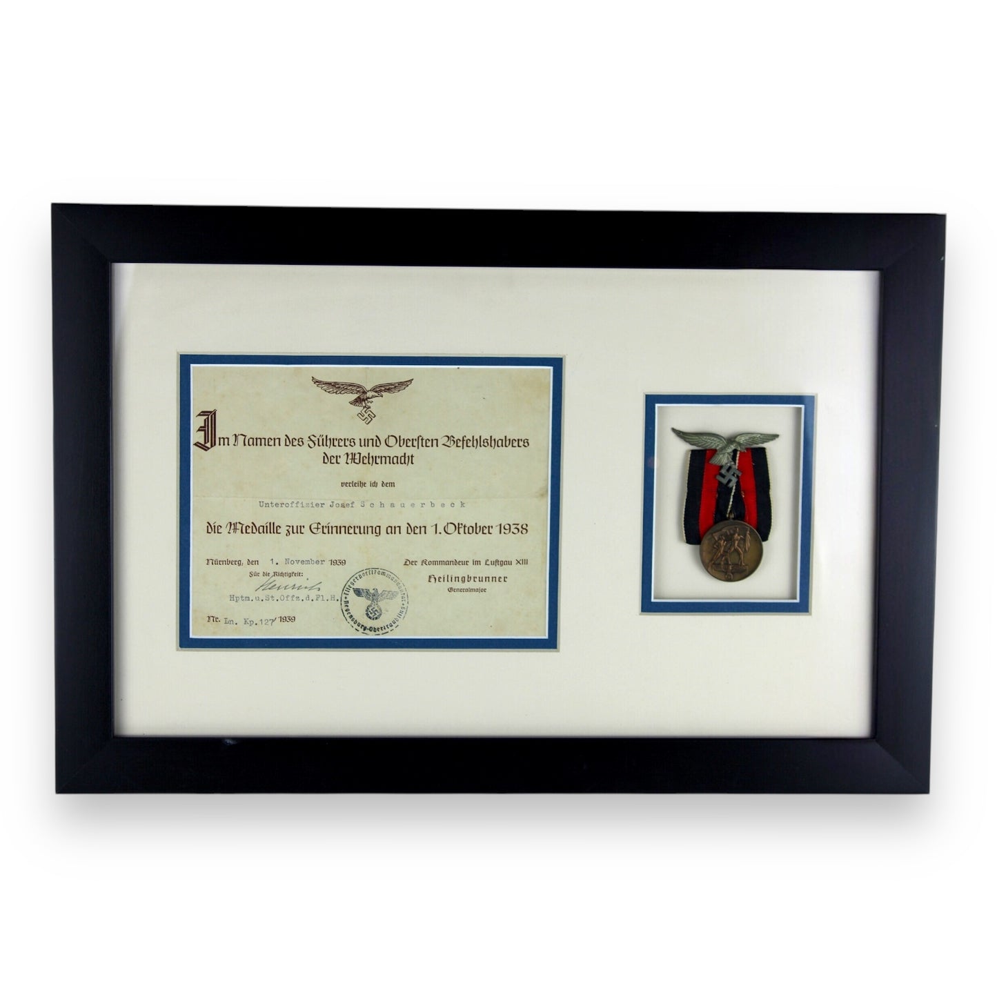 German WW2 Medal & Award Set - (Luftwaffe & Panzer Grenadier Service)