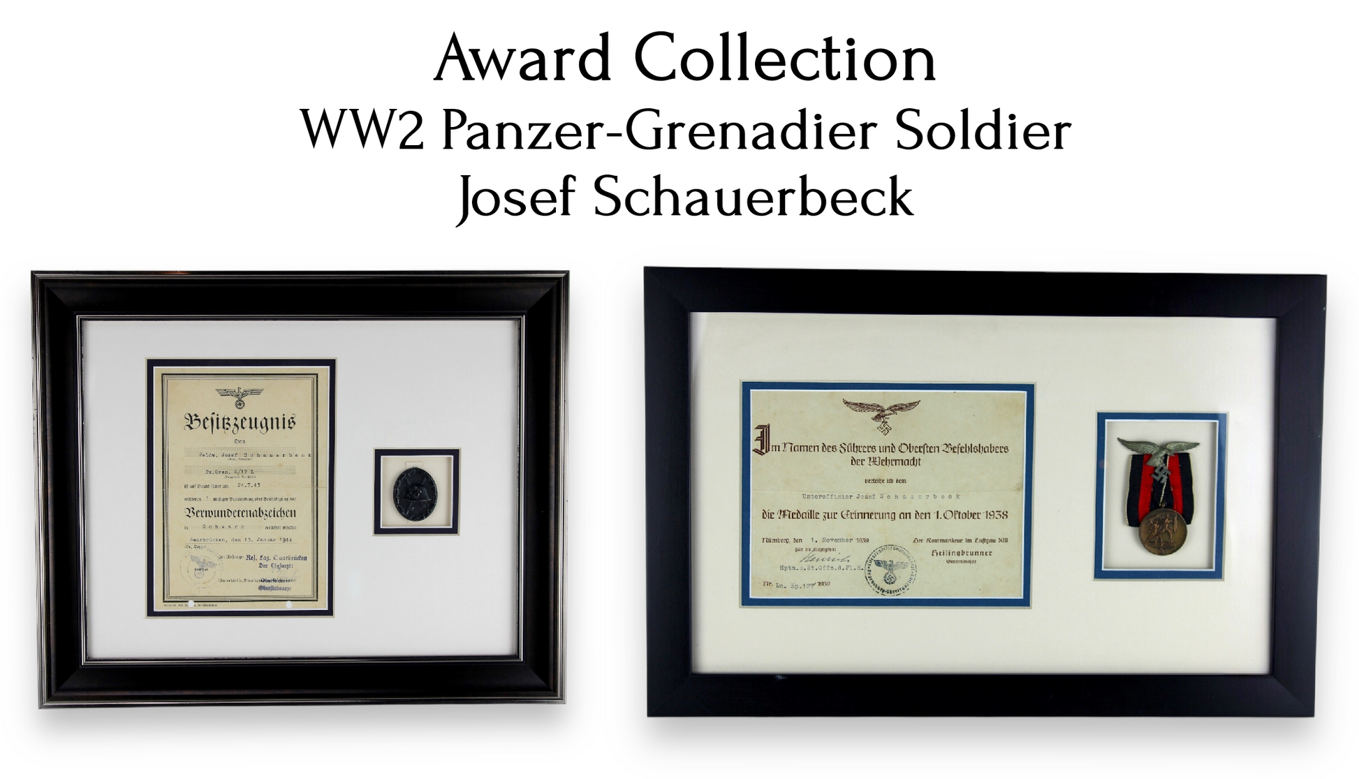 German WW2 Medal & Award Set - (Luftwaffe & Panzer Grenadier Service)
