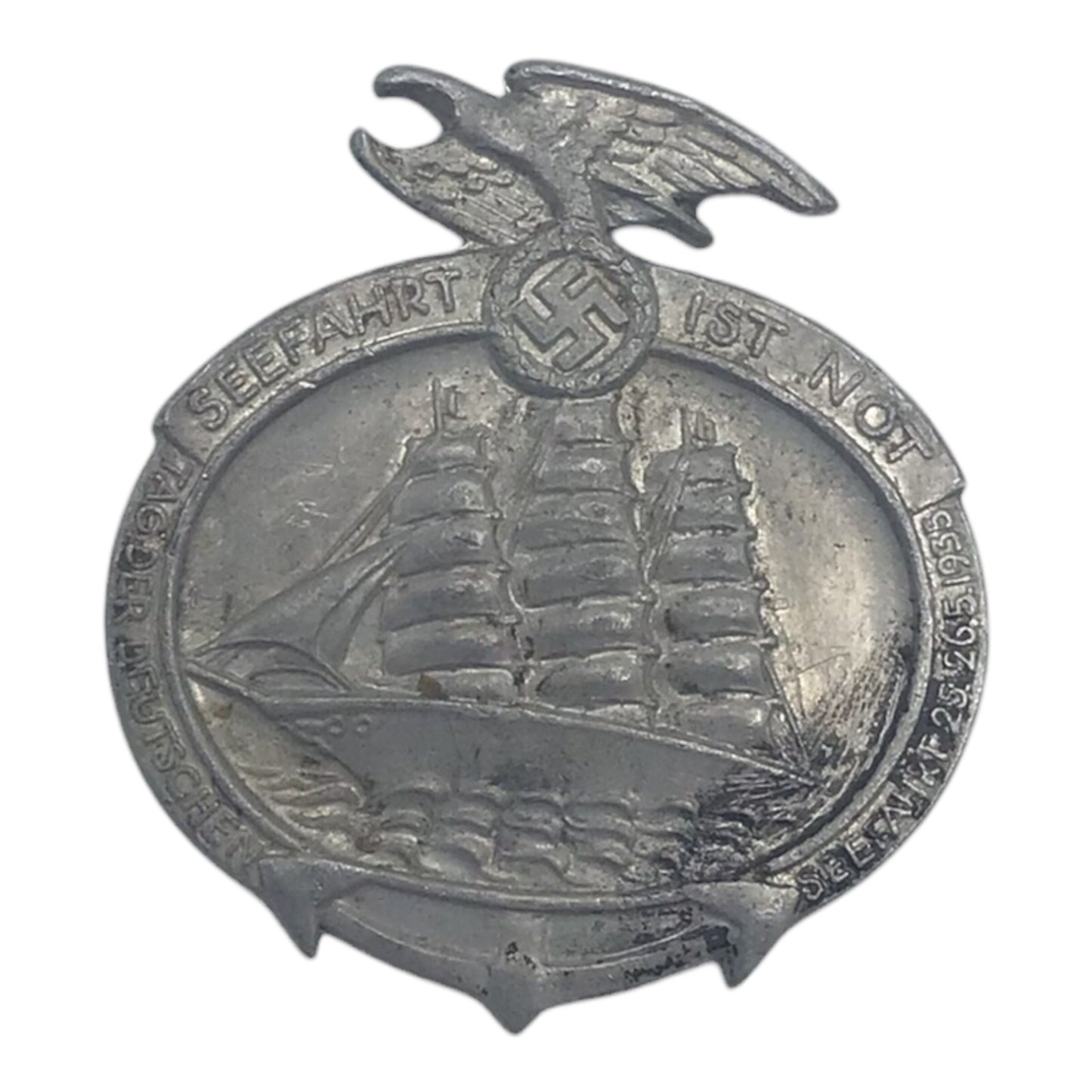 German WW2 NSDAP 1935 National Sea Travel Day Commemorative Badge