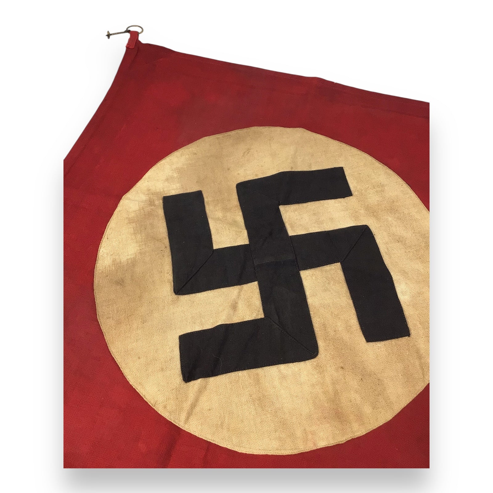 German WW2 NSDAP Insignia Flag Folded with Metal Ringlets