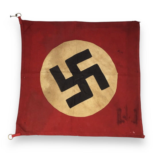 German WW2 NSDAP Insignia Flag Folded with Metal Ringlets