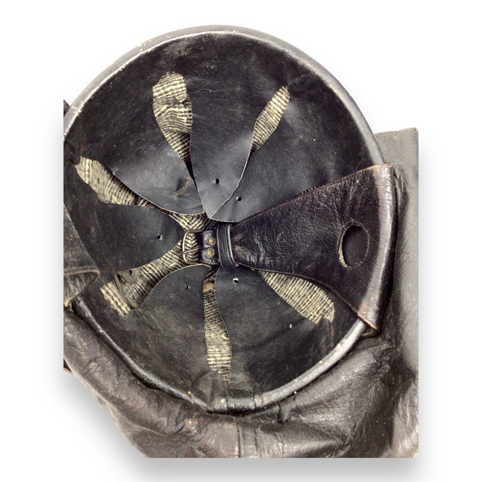 German WW2 NSKK German Motorcycle Crash Helmet w/ Eagle Insignia