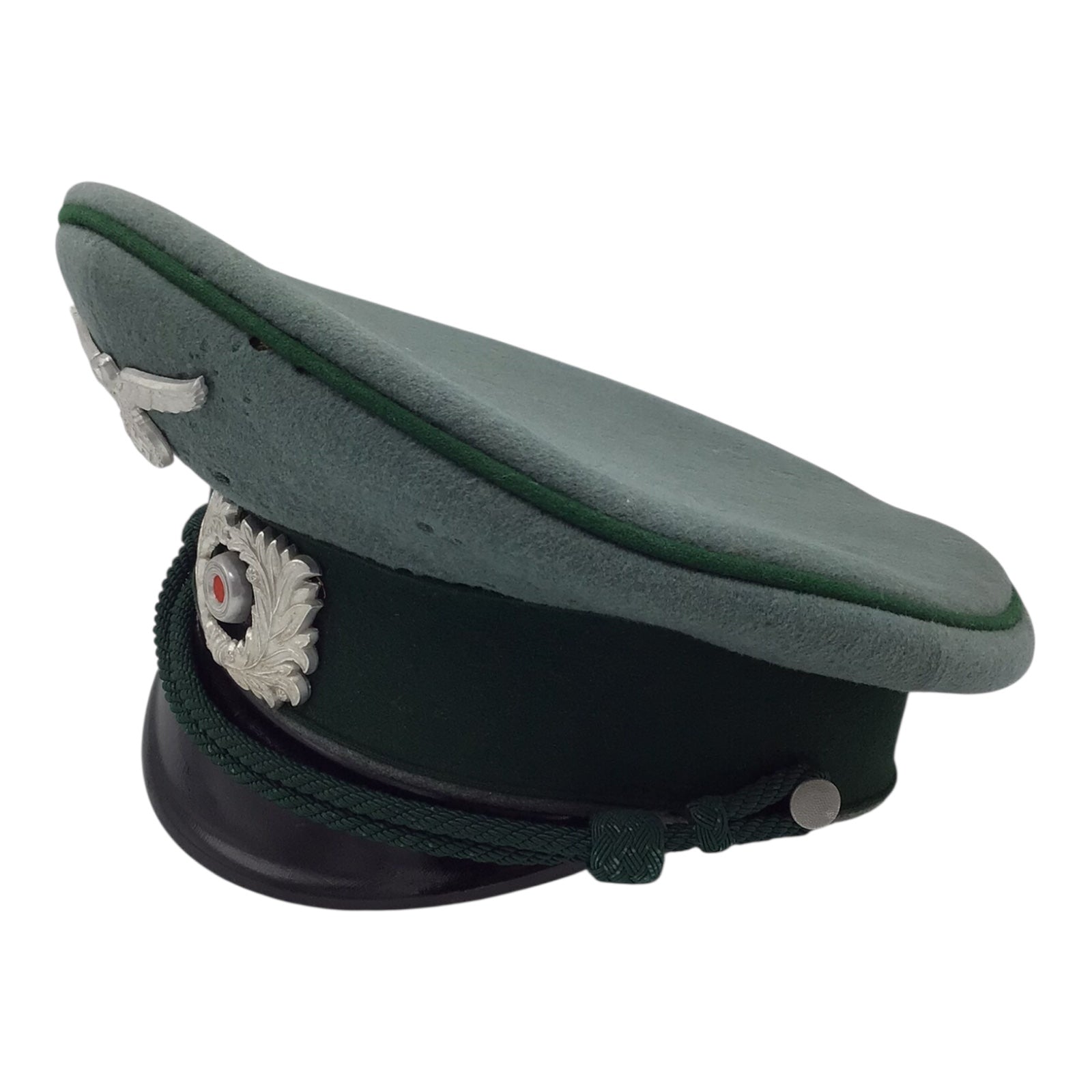 German WW2 Officer Land Custom Visor Schirmmütze (Peaked Cap) with Heer Insignia, Carl Isken of Koln Maker marked