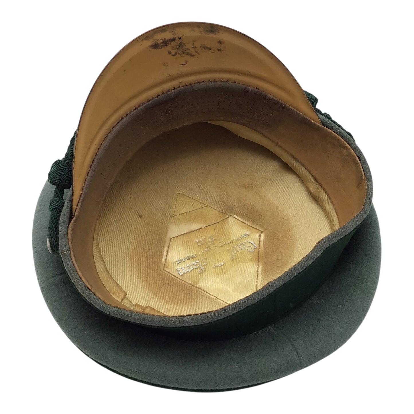 German WW2 Officer Land Custom Visor Schirmmütze (Peaked Cap) with Heer Insignia, Carl Isken of Koln Maker marked