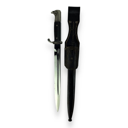 German WW2 Police Bayonette w/ sheath inscribed Veteran SSN