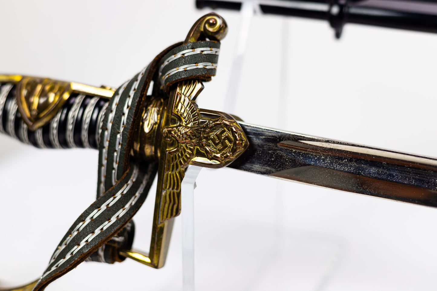 German WW2 Prinz Eugen Sword maker marked Eickhorn with sheath and portapee