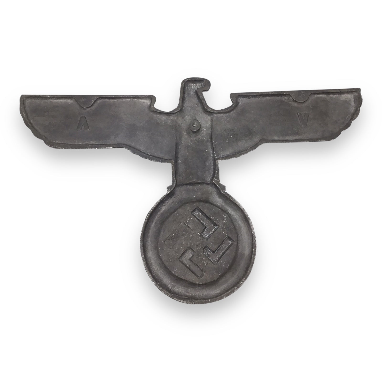 German WW2 Reichspost Vehicle Trolley Eagle (DRP) - Marked “V” - Super RARE!