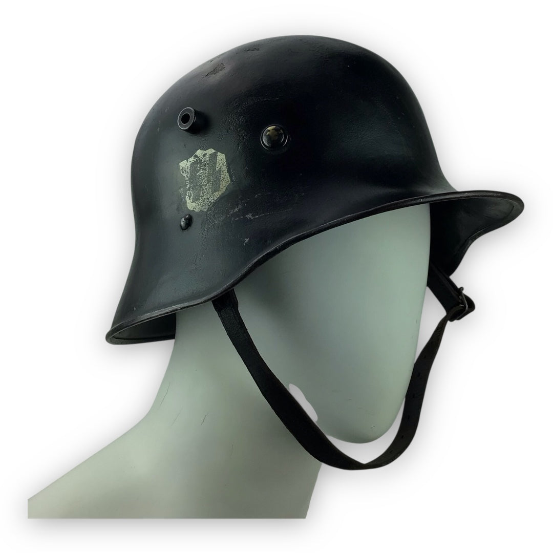 German WW2 SS Black M16 Transitional Helmet - Double Decal