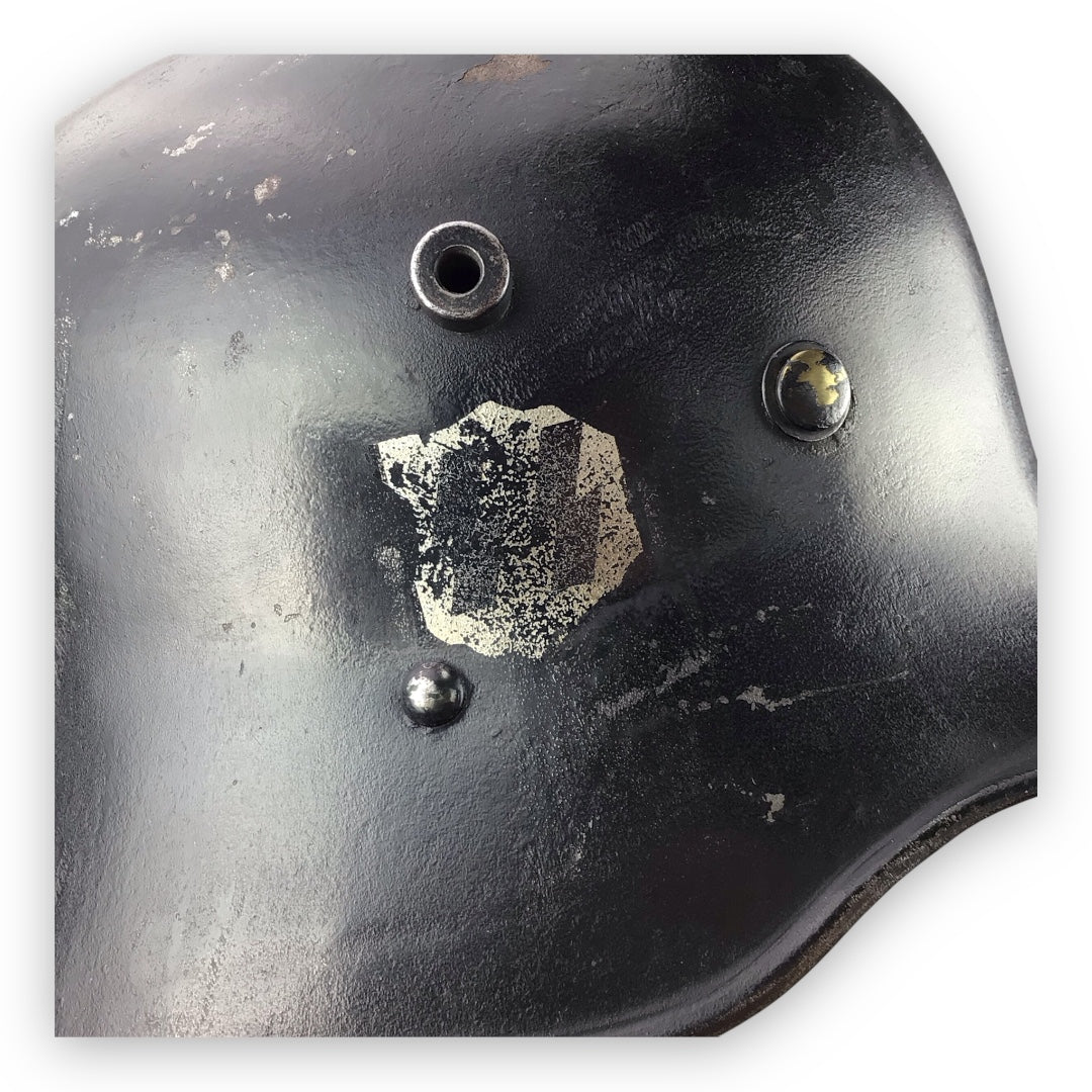 German WW2 SS Black M16 Transitional Helmet - Double Decal