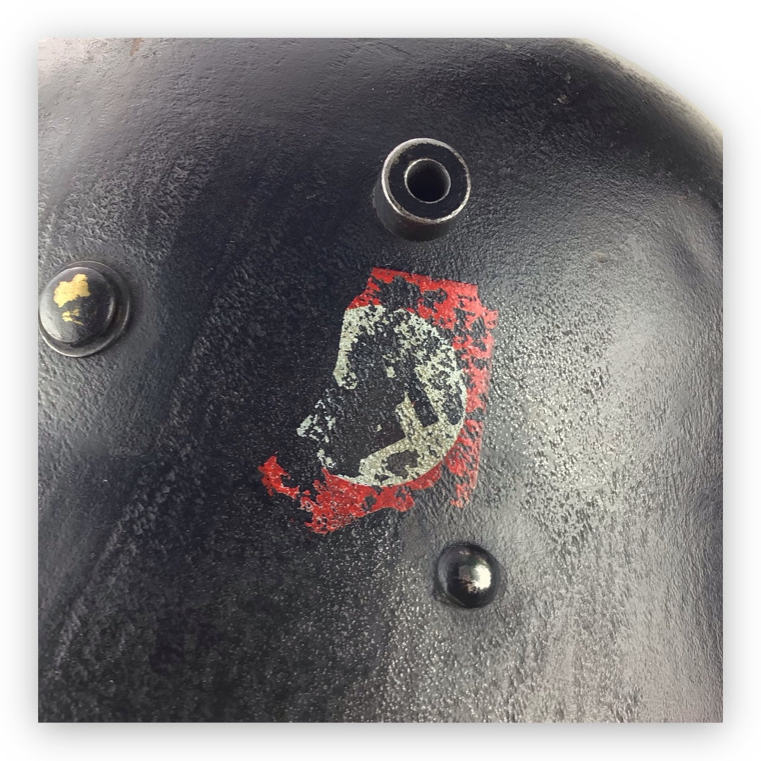 German WW2 SS Black M16 Transitional Helmet - Double Decal