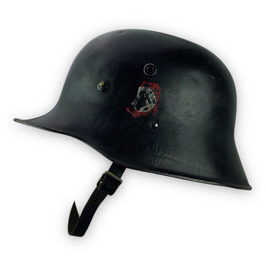 German WW2 SS Black M16 Transitional Helmet - Double Decal
