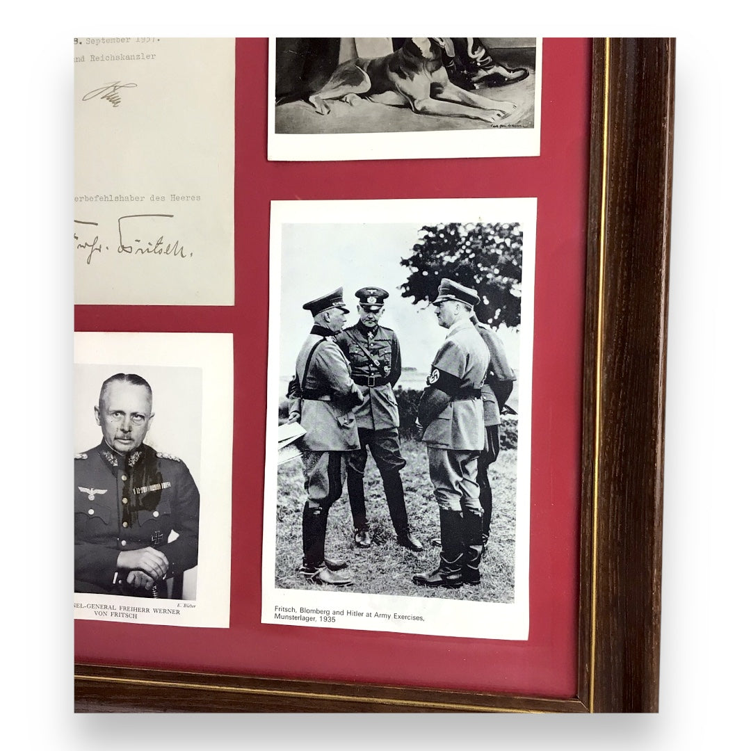 German WW2 Signed Document | Adolf Hitler & General Werner von Blomberg | JSA Certified