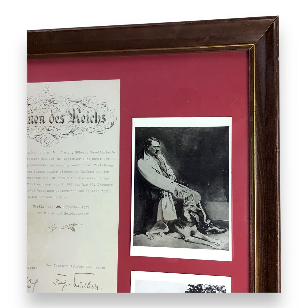 German WW2 Signed Document | Adolf Hitler & General Werner von Blomberg | JSA Certified