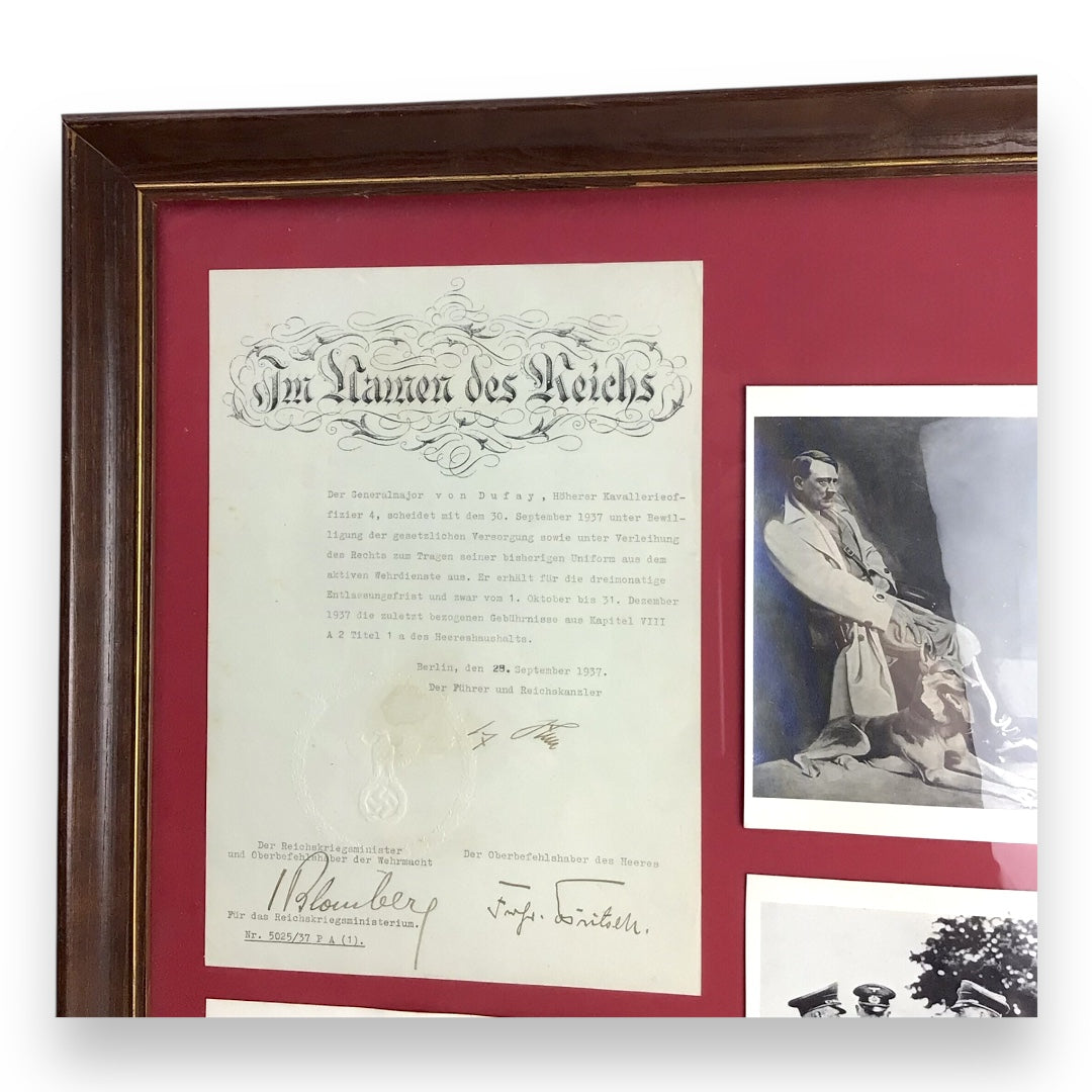 German WW2 Signed Document | Adolf Hitler & General Werner von Blomberg | JSA Certified