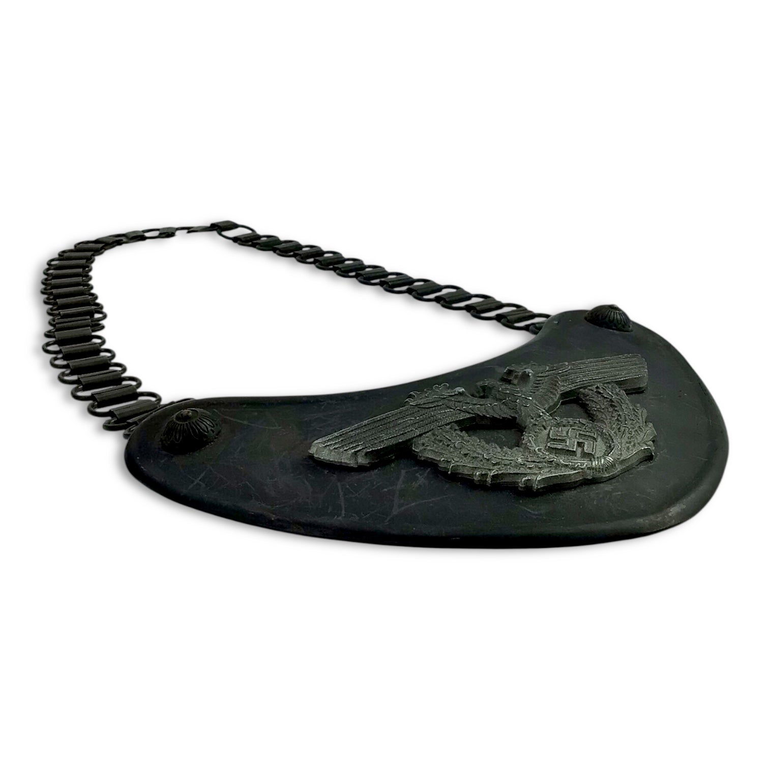 German WW2 Wehrmacht Police Gorget with Chain - Marked "L"