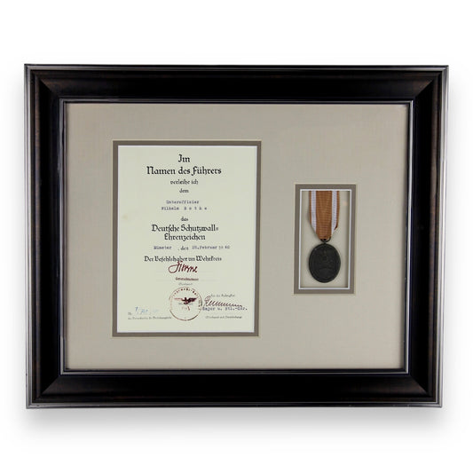 German WW2 West Wall Medal awarded in Münster February 28, 1940