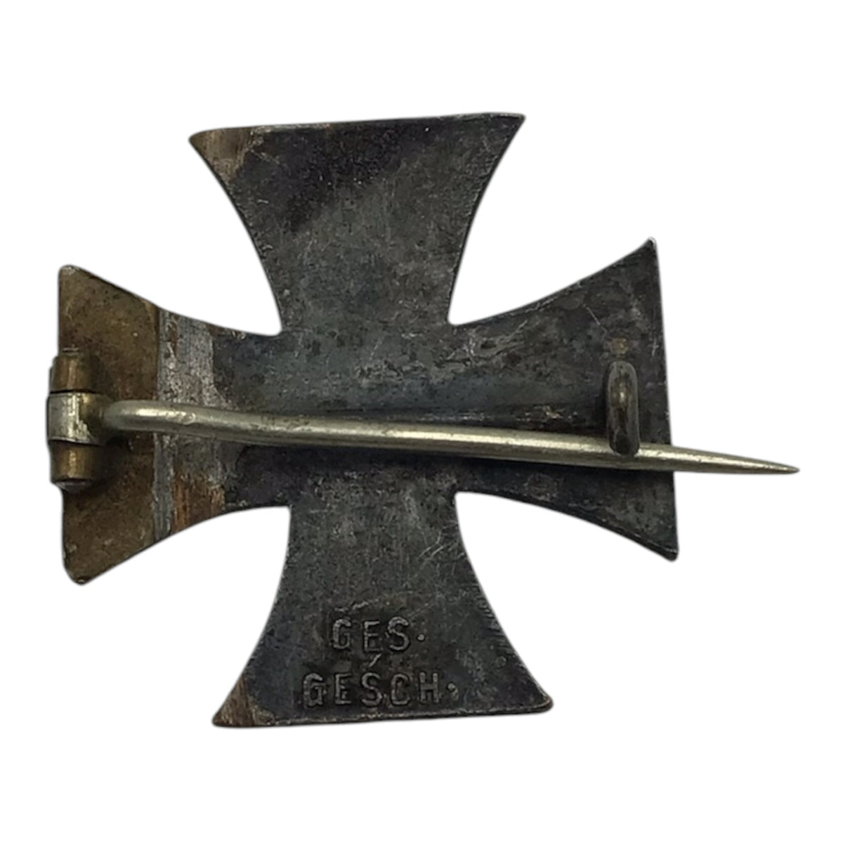 German WWI Iron Cross Patriotic Pin "Gott Mit Uns" 1914