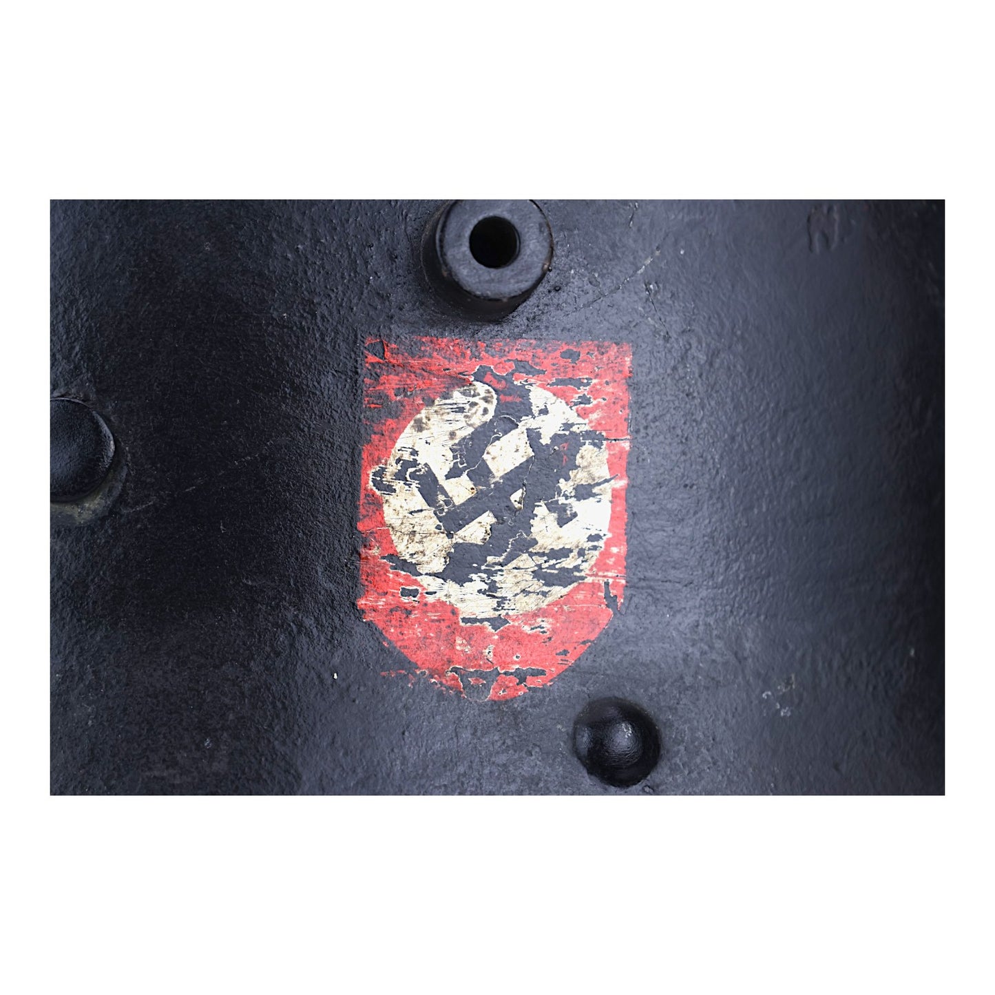 German WWI M18 Stahlhelm Double Decal Helmet, Rare Later SS-Style Configuration