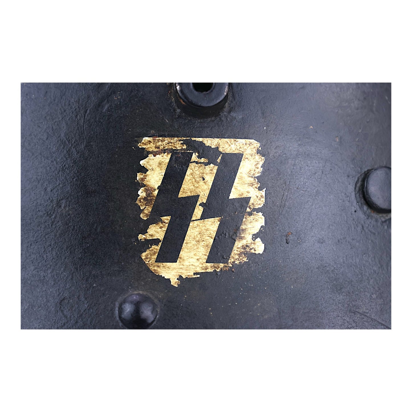German WWI M18 Stahlhelm Double Decal Helmet, Rare Later SS-Style Configuration