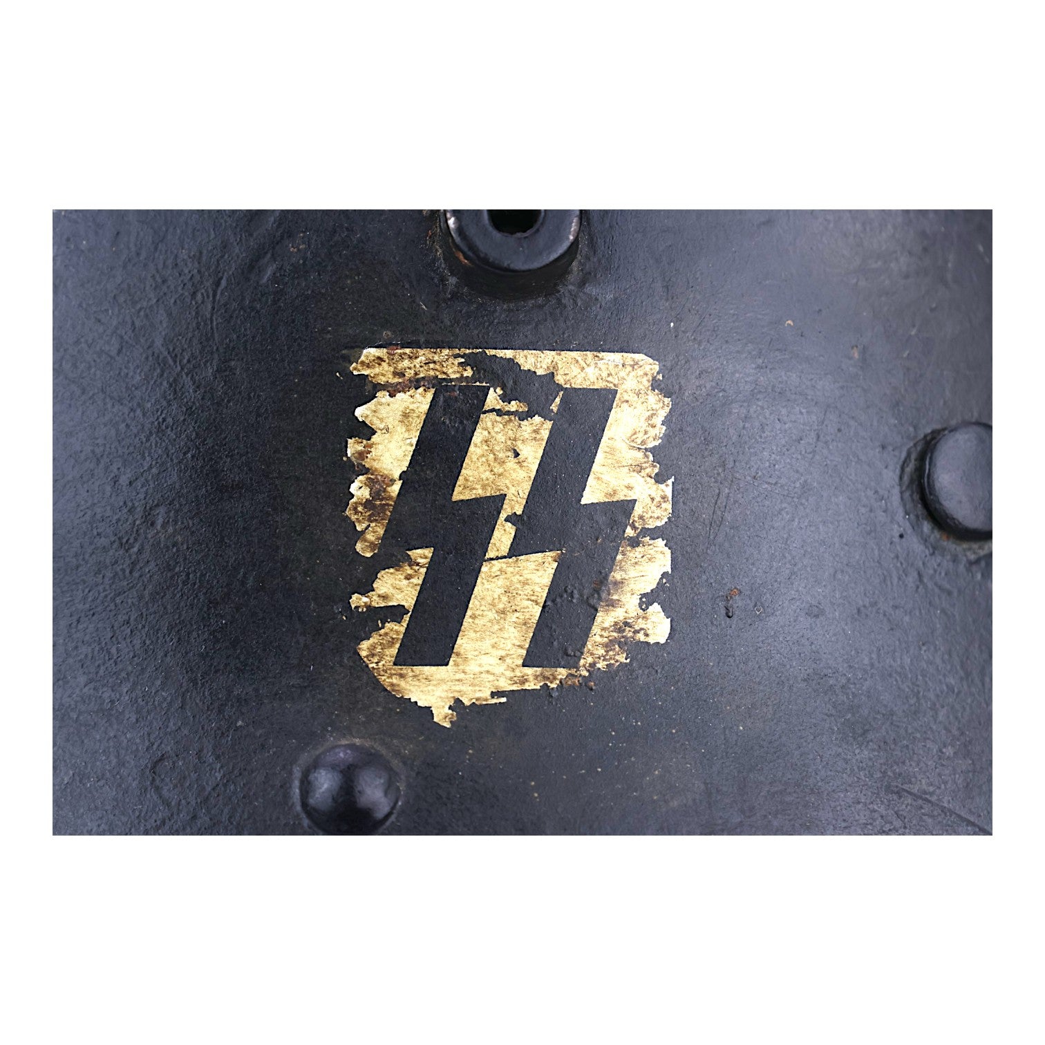 German WWI M18 Stahlhelm Double Decal Helmet, Rare Later SS-Style Configuration
