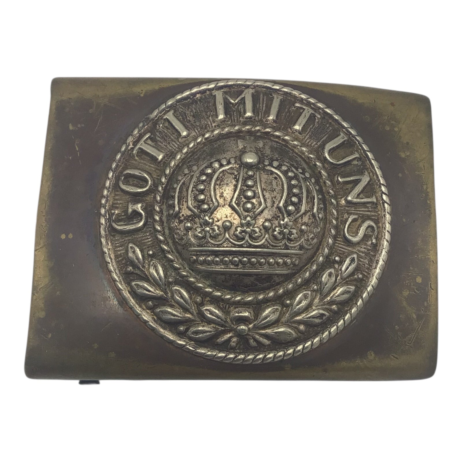 German WWI Prussian Early War Enlisted Man Belt Buckle “Gott Mit Uns”