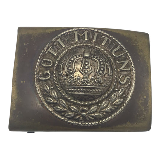 German WWI Prussian Early War Enlisted Man Belt Buckle “Gott Mit Uns”
