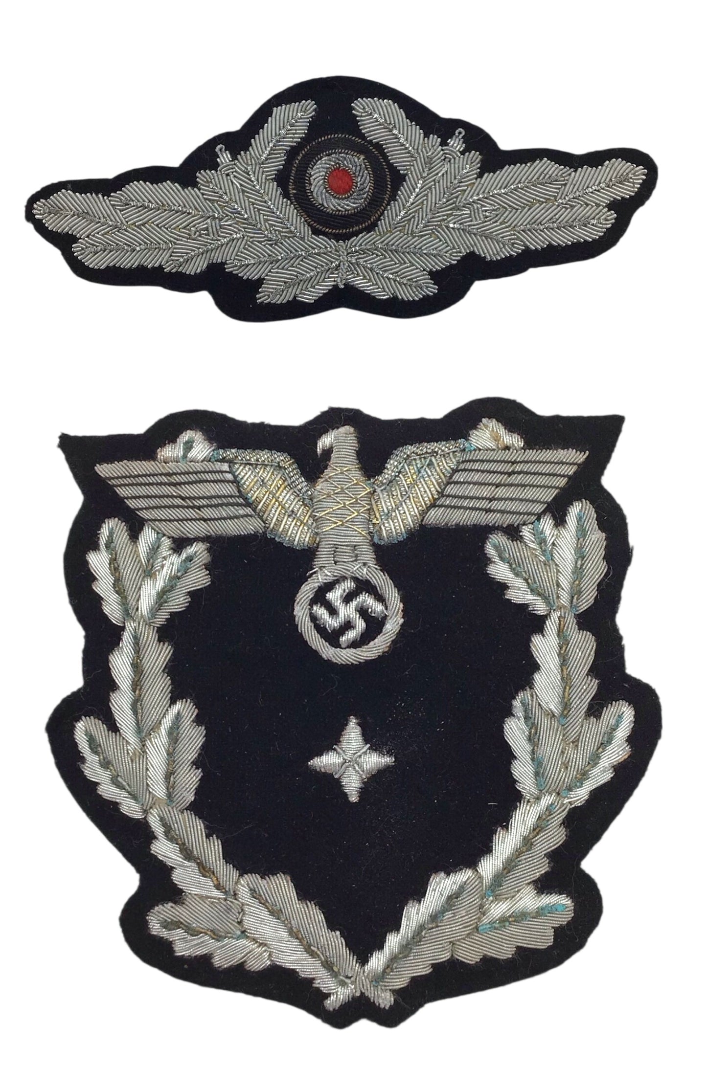 German WWII Diplomatic Corps Officer Grouping — Sleeve Insignia & Brocade Visor Cockade (Early War, Bullion)