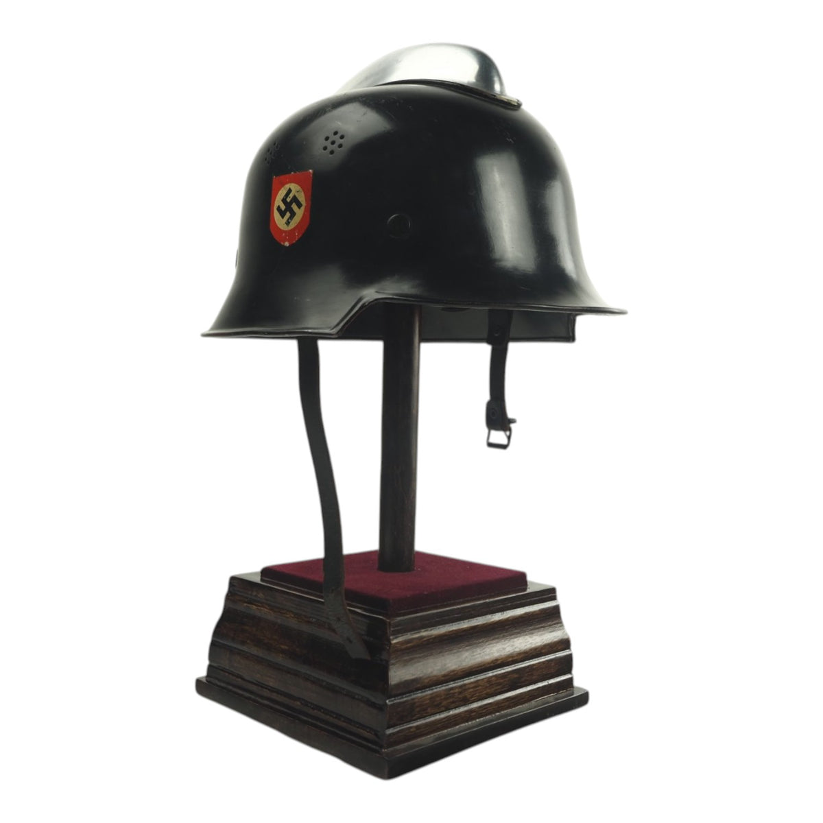 German WWII Feuerwehr Grouping with M34 Square Dip Helmet, 40-Year Cross & Ausweis