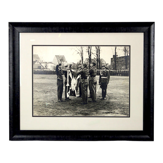 German WWII Luftwaffe Honor Guard Parade Photograph | Early-War Uniform Study | Professionally Framed