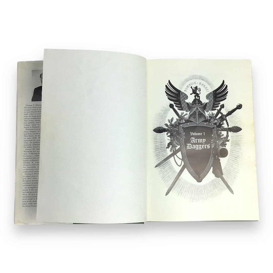 German WWII Reference Book - Exploring the Dress Daggers of the German Army, Vol. 1 - Thomas T. Wittmann (First Edition)