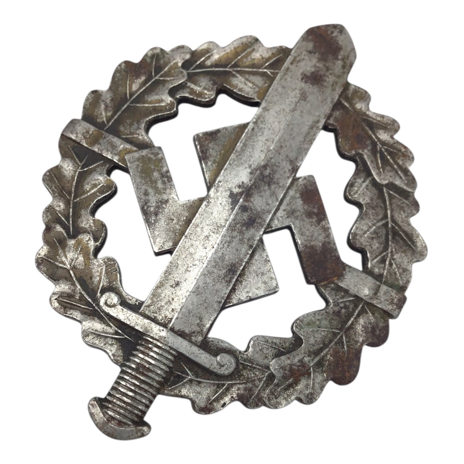German WWII SA Sports Badge in Silver - Karl Hensler, Pforzheim (Marked)