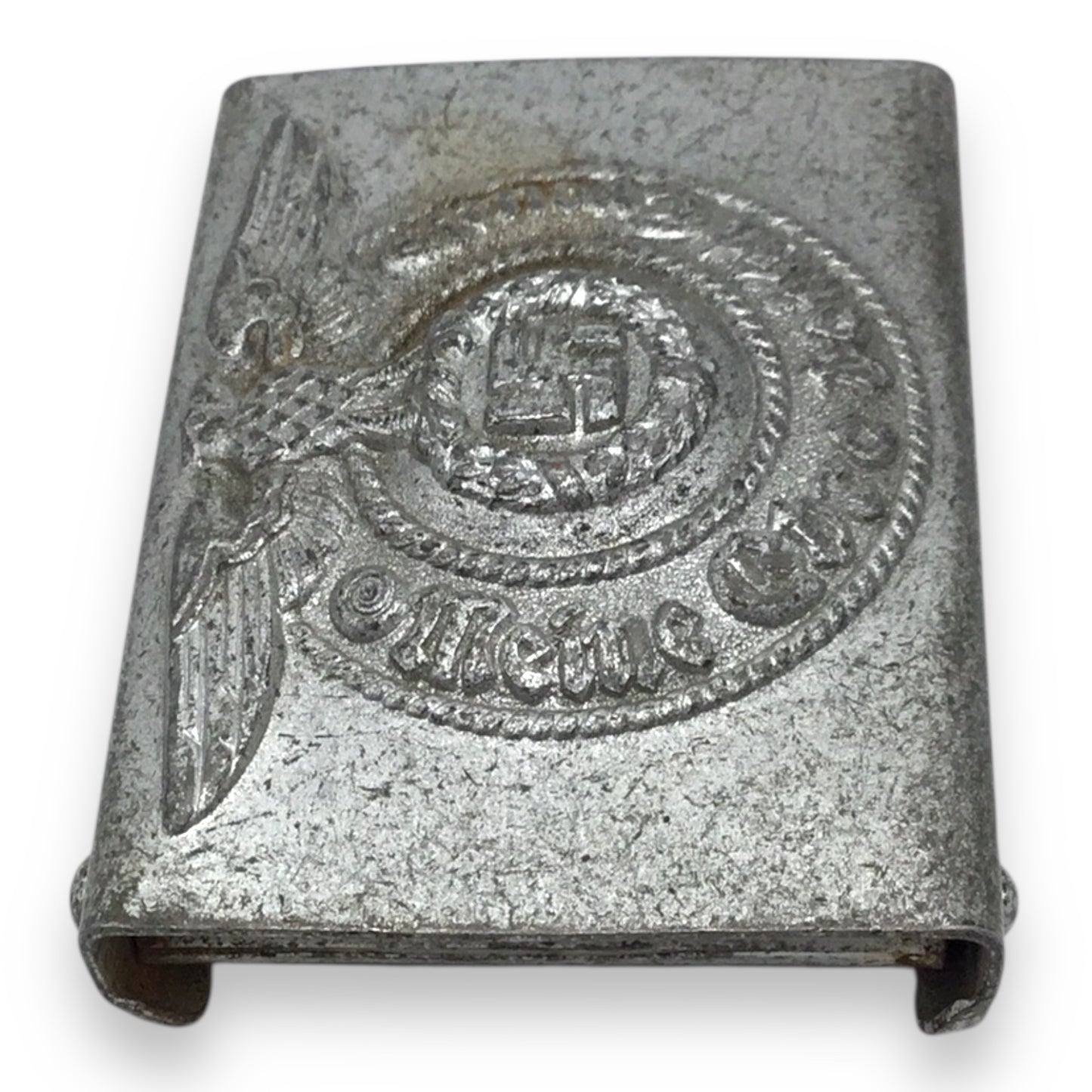 German WWII Waffen-SS / Allgemeine-SS EM/NCO Steel Belt Buckle – RZM 155/43 SS (Assmann)