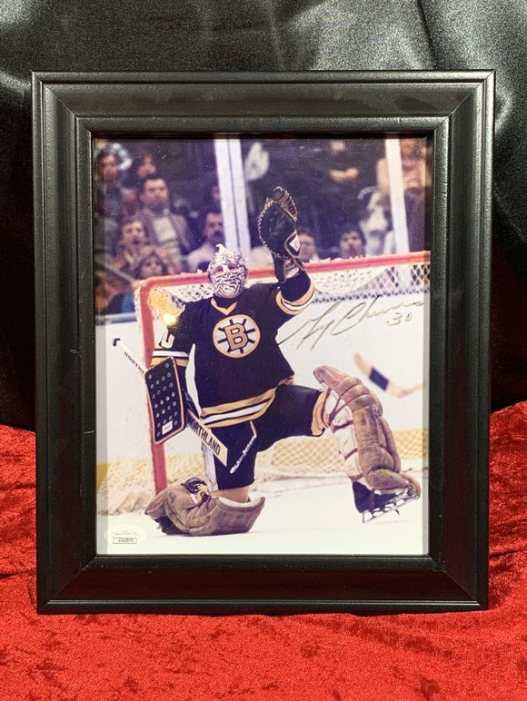 Gerry Cheevers Boston Bruins Auographed Photo JSA Cert
