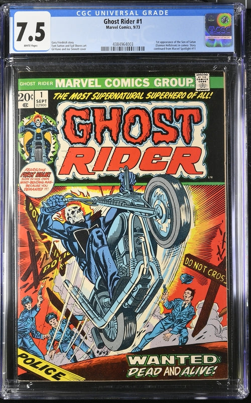 Ghost Rider #1 - Marvel 1973 - CGC 7.5 - First Appearance of the Son of Satan