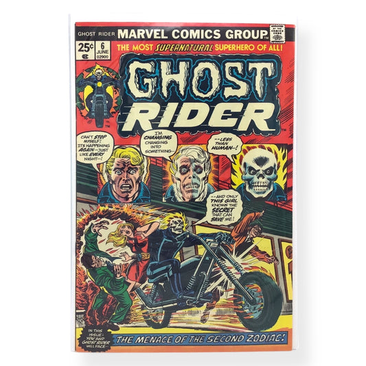 Ghost Rider #6 (1974) Marvel Comics | The Menace of the Second Zodiac