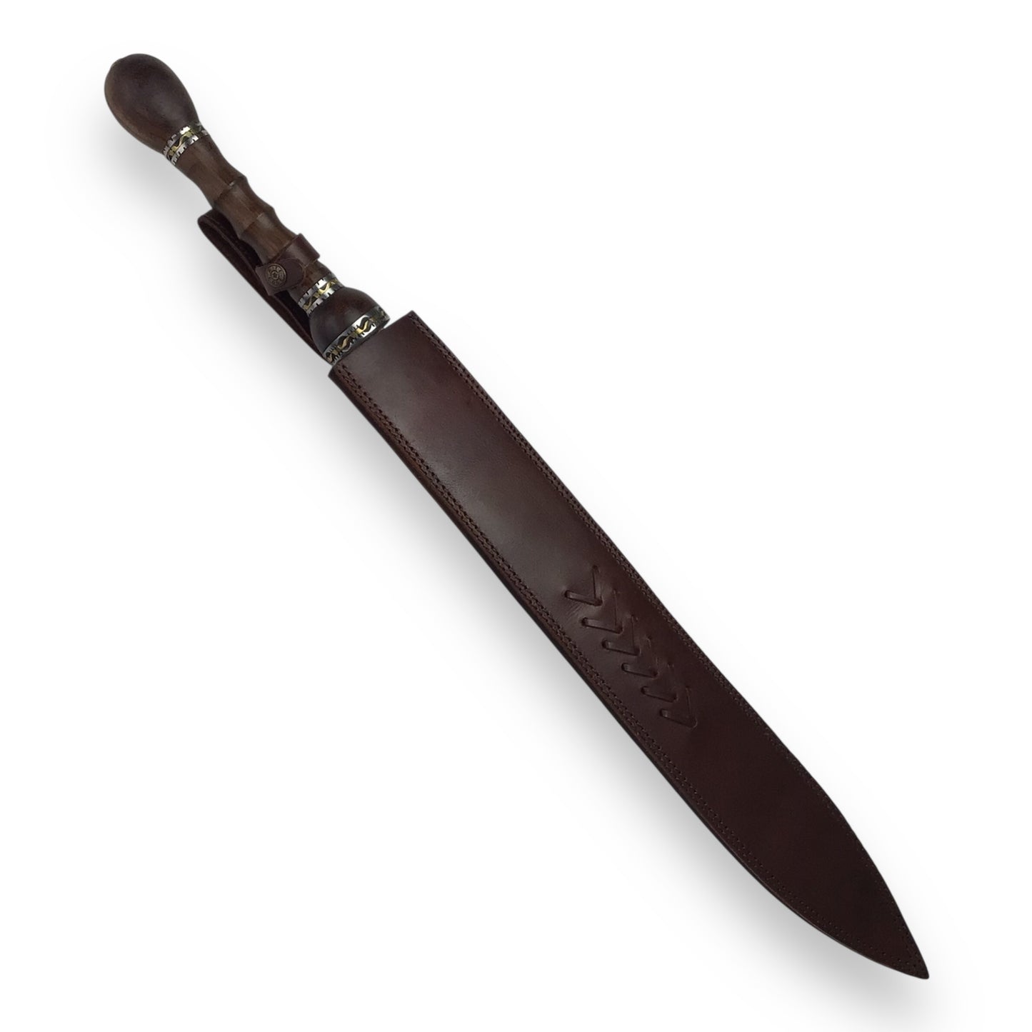 Gladiator-Style Sword - Elbaorate Hilt Design & Tempered Damascus Steel w/ Sheath