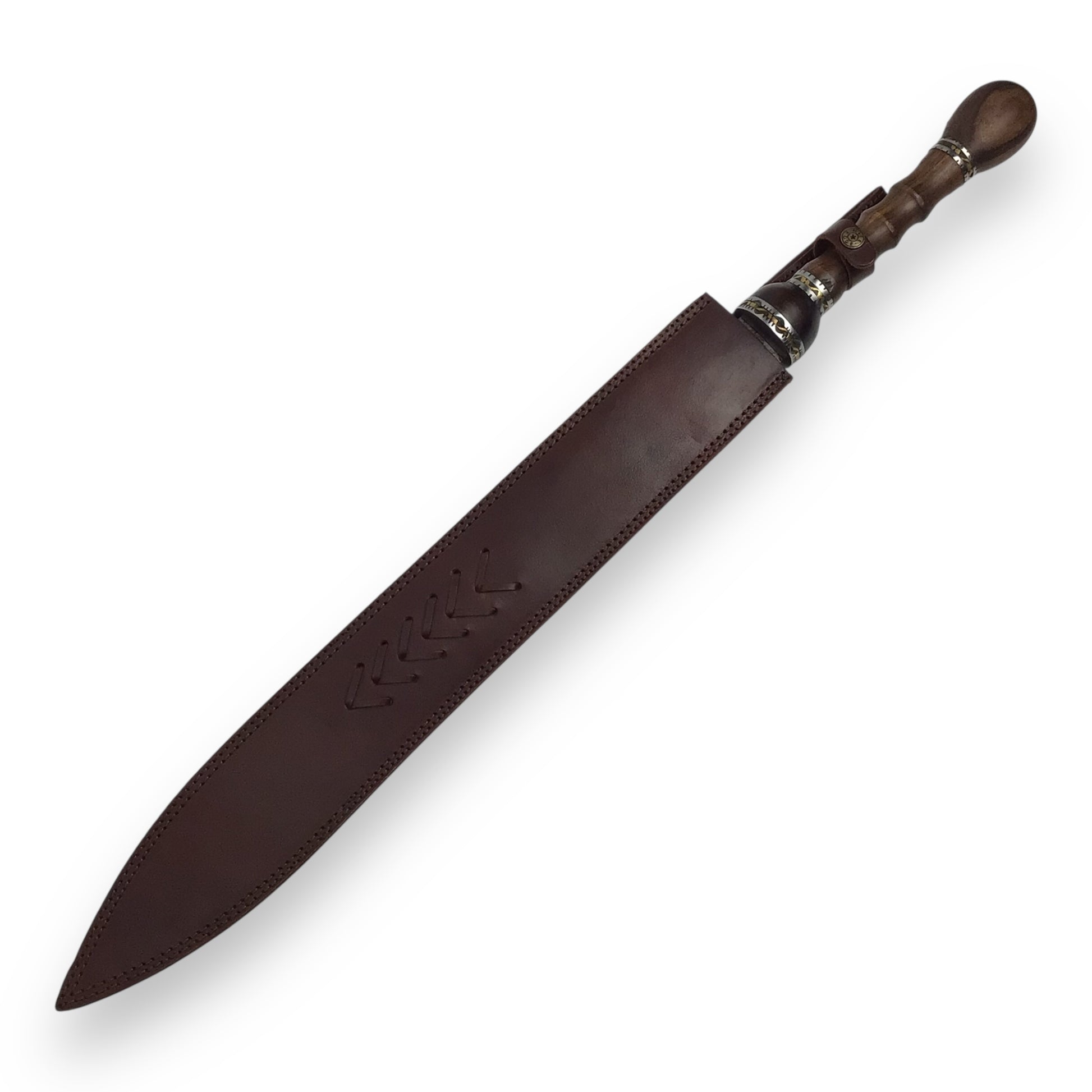 Gladiator-Style Sword - Elbaorate Hilt Design & Tempered Damascus Steel w/ Sheath