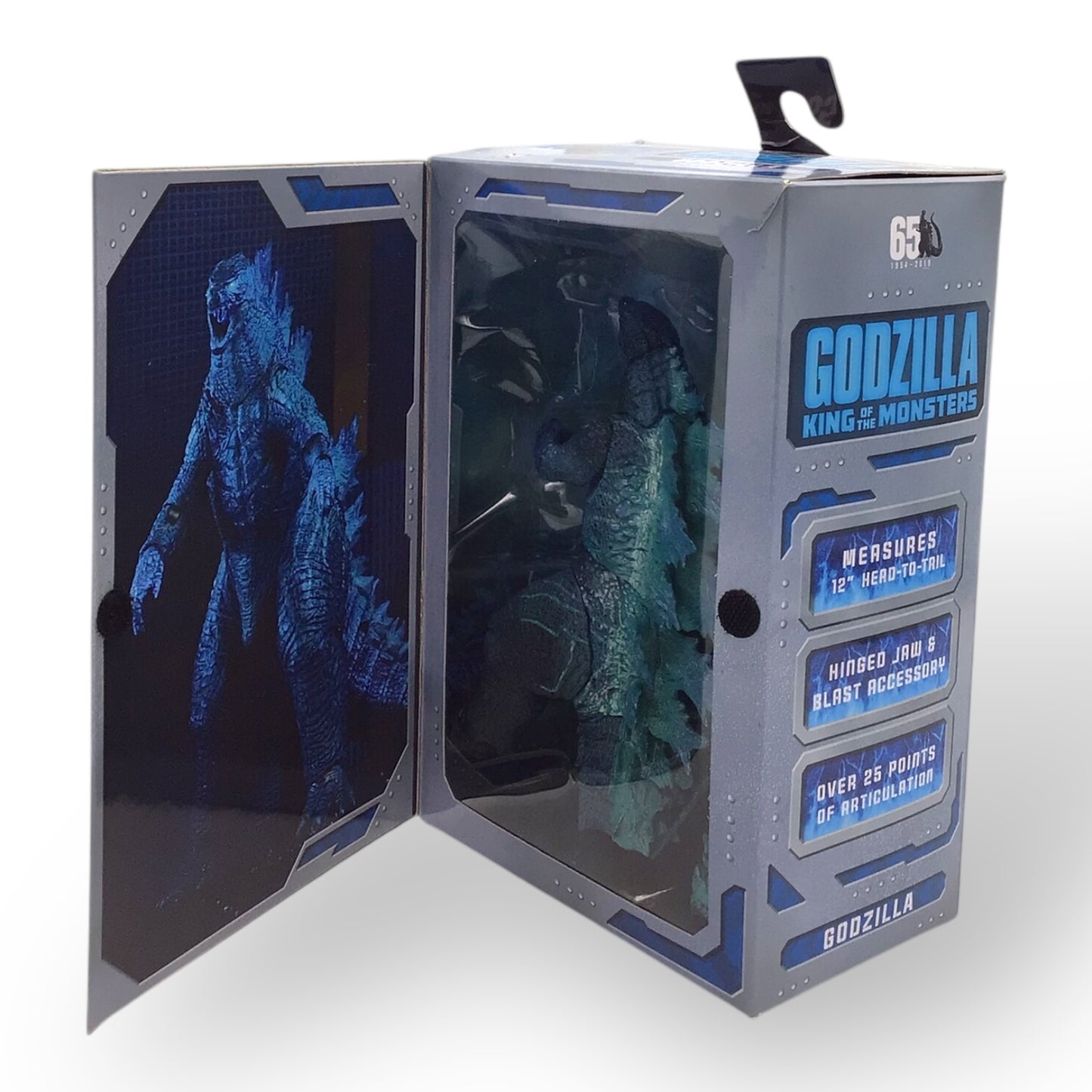 Godzilla King of the Monsters 12" Figure | Hinged Jaw, Blast Accessory, 65th Anniversary