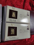 Golden Replicas of 1986 U.S. Presidents Stamps 22kt Proof Replicas Set of 36