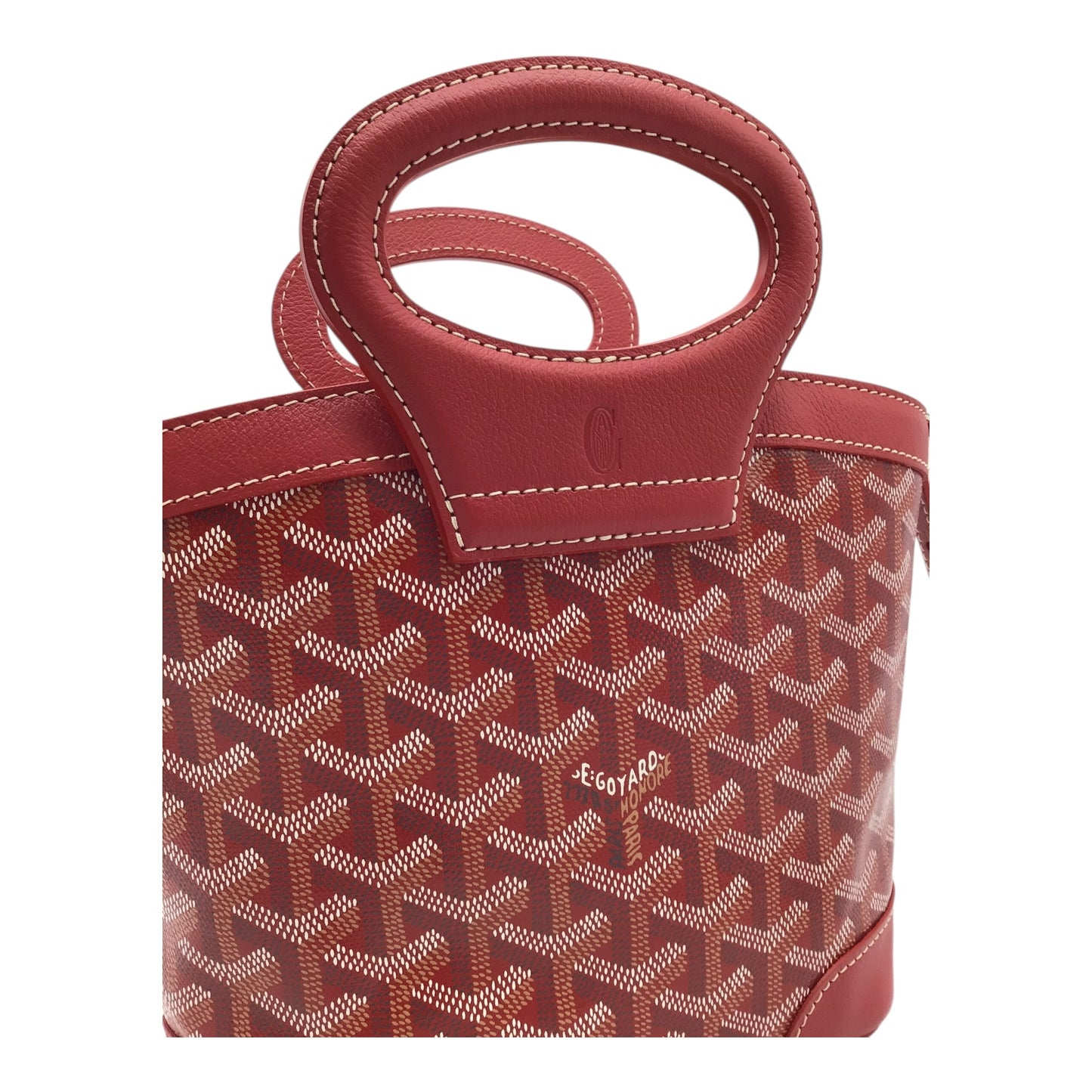 Goyard Beluga Mini Bag Red Goyardine Canvas with Strap and Dust Bag