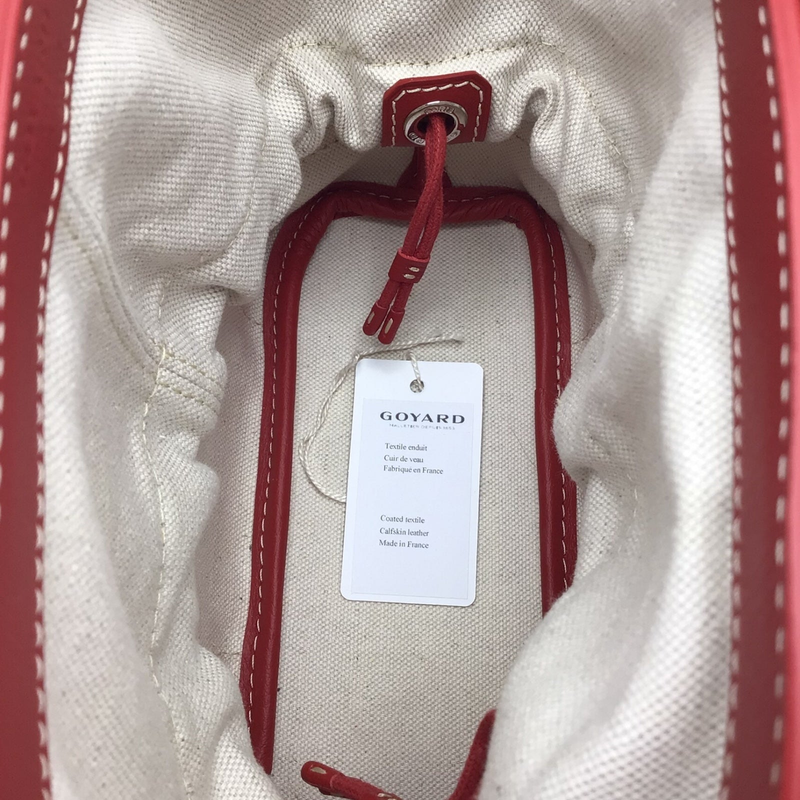Goyard Beluga Mini Bag Red Goyardine Canvas with Strap and Dust Bag