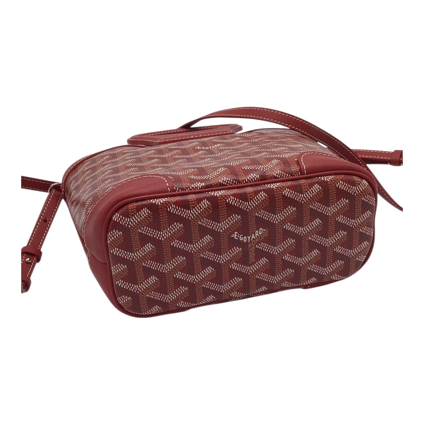 Goyard Beluga Mini Bag Red Goyardine Canvas with Strap and Dust Bag